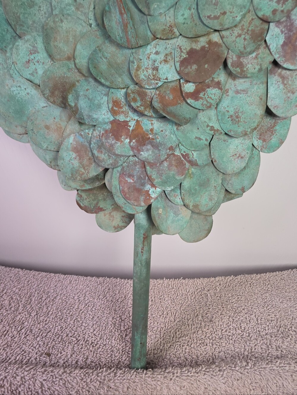 Decorative Green Patina Metal Rooster Yard Or Wall Art - Picture 4 of 13